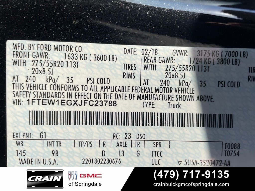 2018 Ford F-150 Platinum