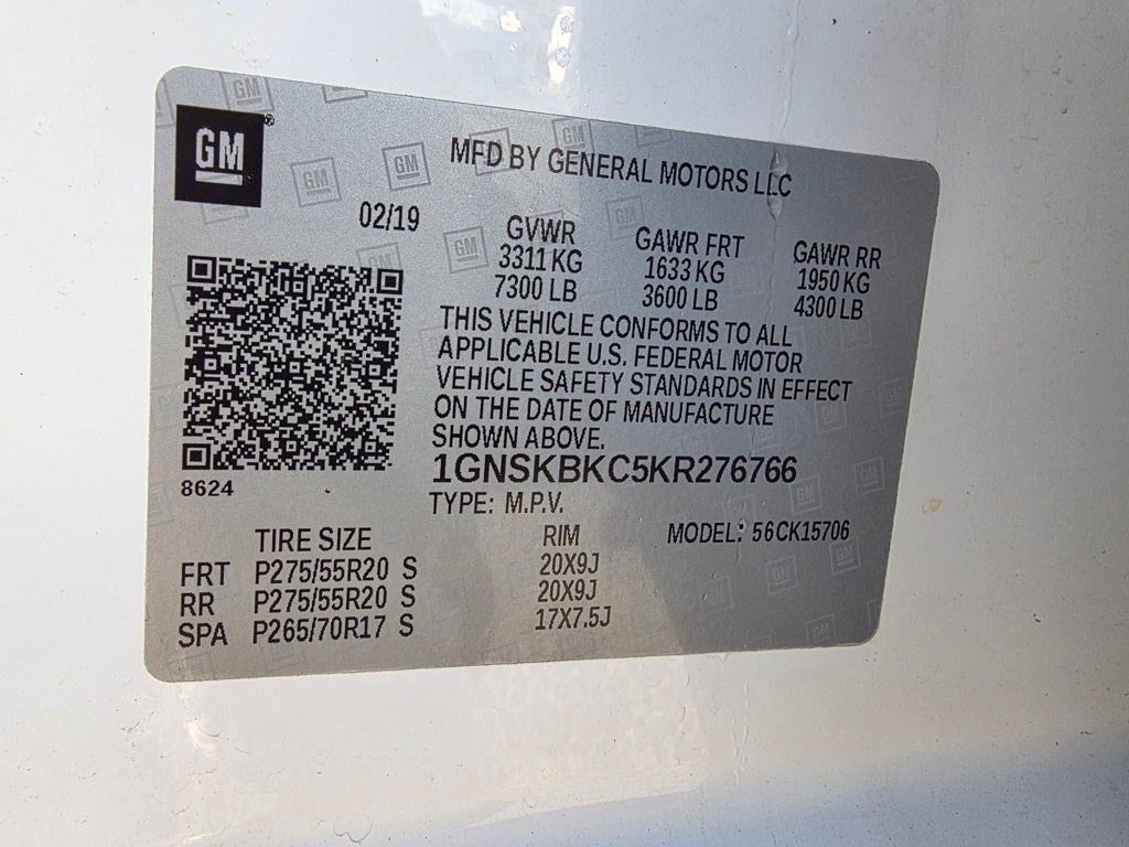 2019 Chevrolet Tahoe LT BLACK WIDOW / LIFT KIT / 35 INCH TIRES