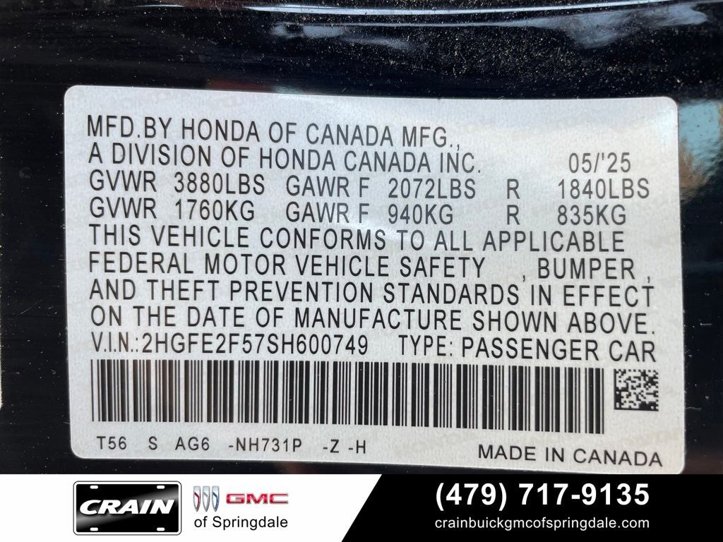 2025 Honda Civic Sport