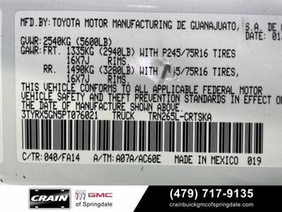 2023 Toyota Tacoma SR Utility Package