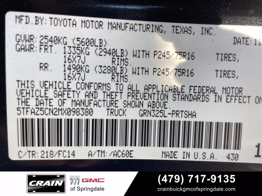 2021 Toyota Tacoma SR5 V6