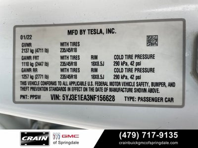 2022 Tesla Model 3 Base