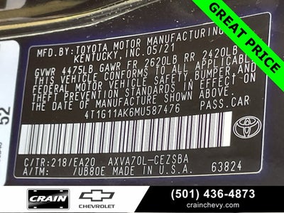 2021 Toyota Camry SE Nightshade