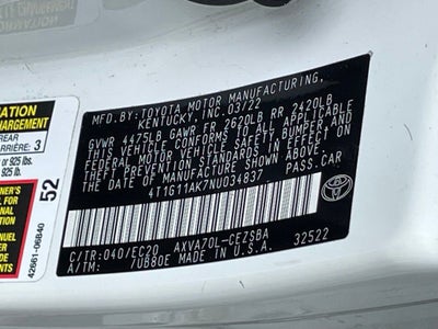 2022 Toyota Camry SE