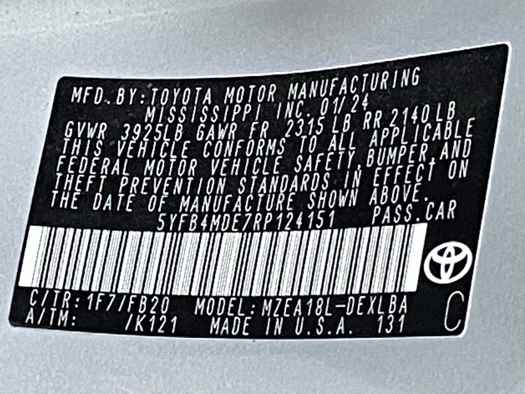 2024 Toyota Corolla LE